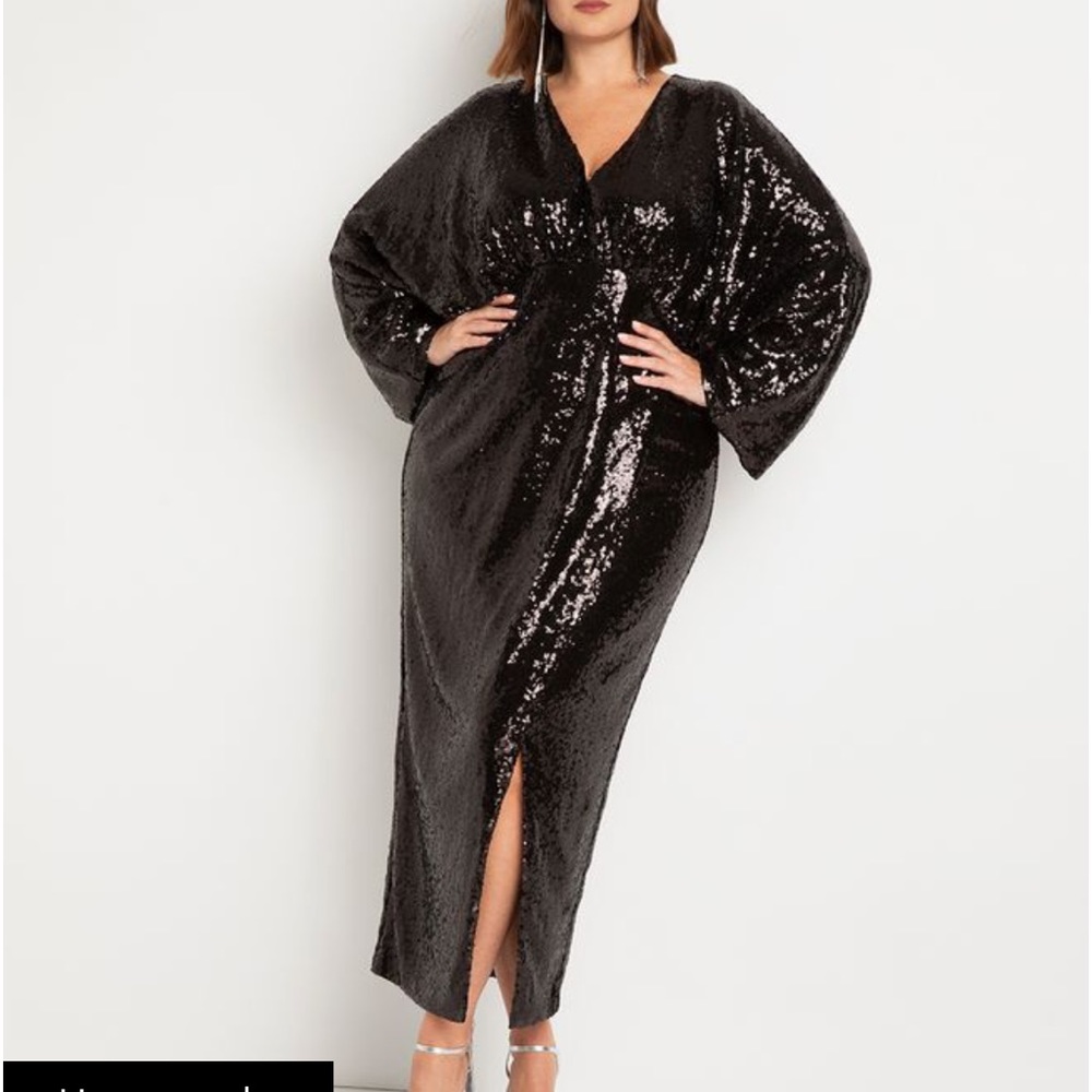 Black sequins dress